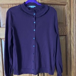 Boden Ruffle Collar Cardigan